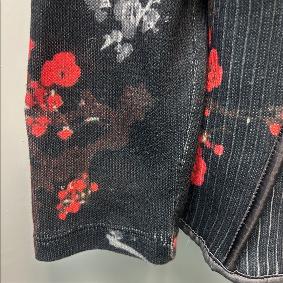 Designer Alberto Makali Bold Floral Print Women’s Stretch Blazer Size L - Picture 9 of 12